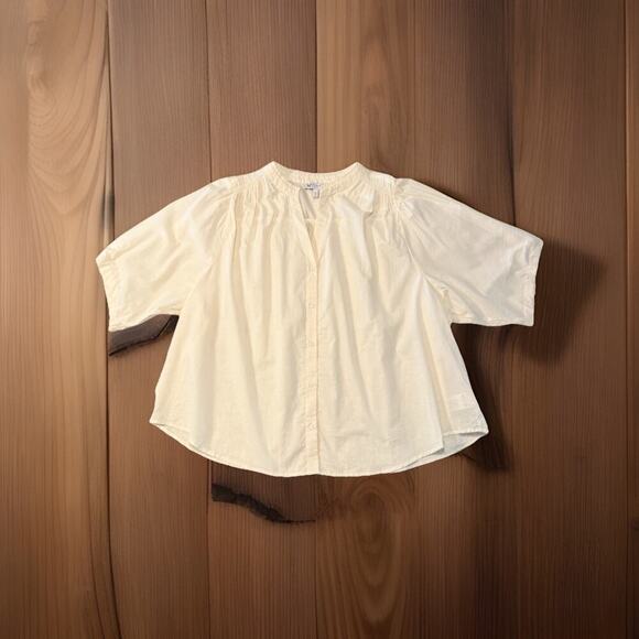 Jessica Simpson Blouse Women’s Plus Size 3X Ivory Top 100% Cotton Loose Woven - Picture 2 of 14